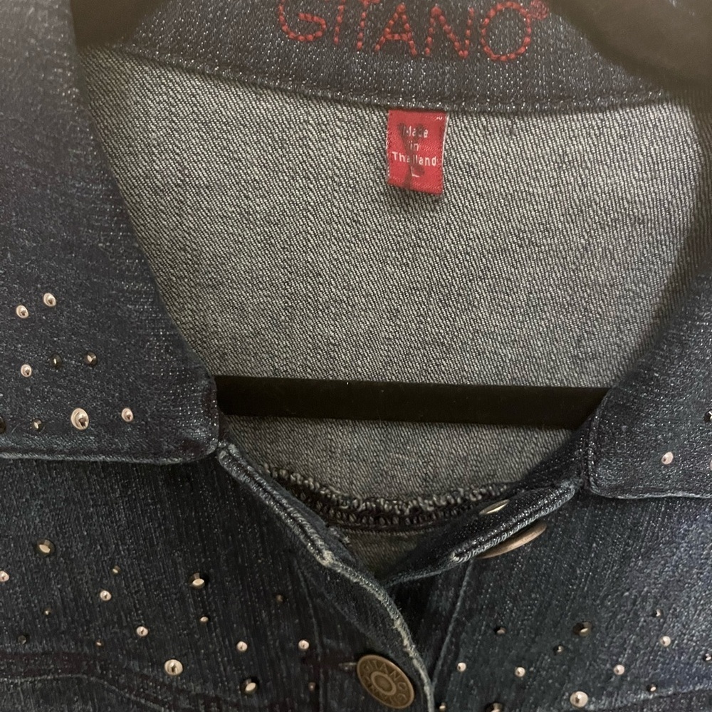 GIATNO studded denim jacket. EUC. - Picture 4 of 5